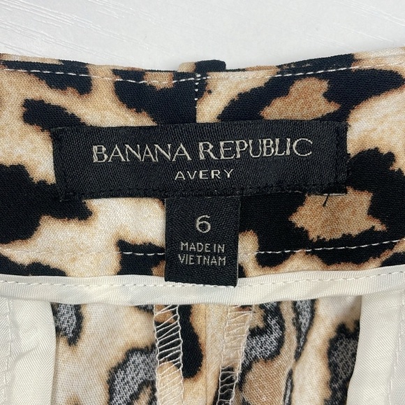 Banana Republic Avery Leopard Mid-Rise Trouser Ankle Pant Animal Print Boho 6 - Picture 7 of 9